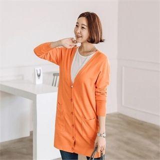 Pocket-detail Long Cardigan