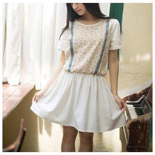 Floral Print Short-sleeve Dress