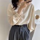 Long-sleeve Cuffed Blouse