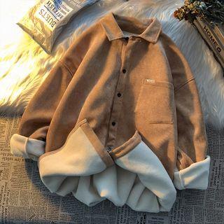 Long Sleeve Fleece Lined Corduroy Shirt
