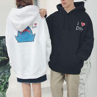 Couple Matching Shark Graphic Hoodie