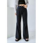 Slit Fringed Boot-cut Pants
