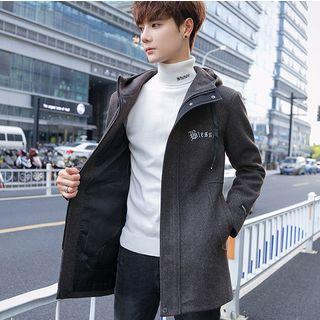 Lettering Hooded Parka / Turtleneck Sweater / Set