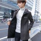 Lettering Hooded Parka / Turtleneck Sweater / Set