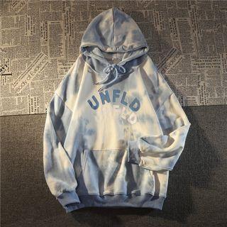 Tie-dye Long Sleeve Lettering Hoodie