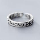 925 Sterling Silver Lettering Ring S925 Silver - Ring - Lucky - One Size