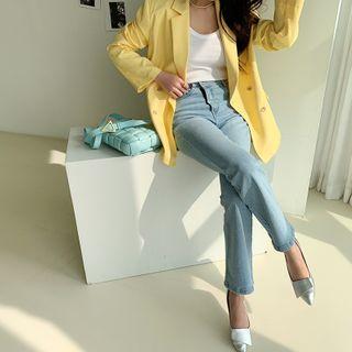 Double-breasted Color Blazer