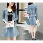 Denim Jacket / A-line Skirt / Tank Top / Set