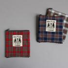 Oohlala -plaid Zip Pouch
