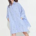 Floral Print Loose Fit Shirtdress