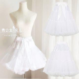 Lace Trim Petticoat Skirt