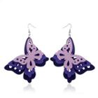 Wooden Butterfly Layered Dangle Earring