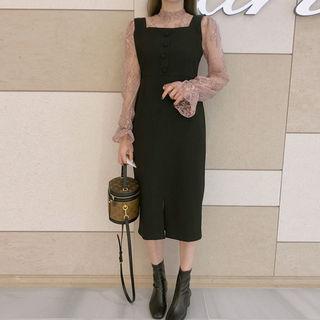 H-line Midi Jumper Dress