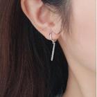 Hoop Drop Earring 1 Pair - Earrings - Silver - One Size