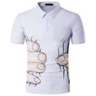 Short-sleeve Finger Print Polo Shirt