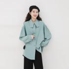 Bow Chiffon Long-sleeved Shirt