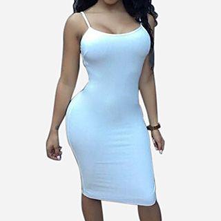 Open Back Spaghetti Strap Party Dress