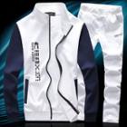 Set : Panel Stand-collar Jacket + Sweatpants