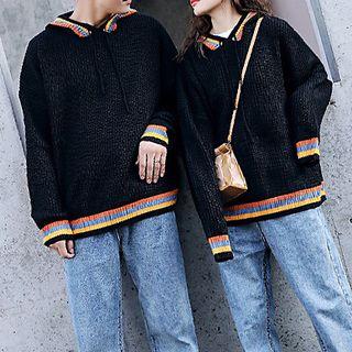 Couple Matching Hooded Sweater / Straight-cut Jeans