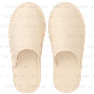 Reused Cotton Blended Cushion Slippers (m) (beige) 1 Pair - Beige - M