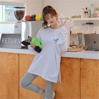 Letter Print Longline T-shirt