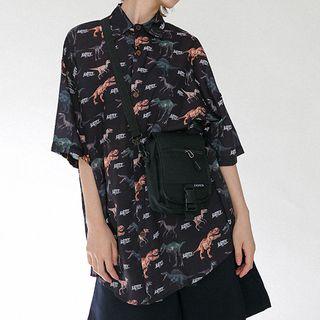 Dinosaur Print Short-sleeve Shirt