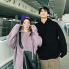 Couple Matching Hooded Chunky Knit Sweater