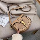 Faux-shearling Saddle Crossbody Bag