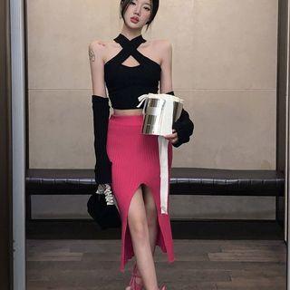 Camisole Top / Arm Sleeve / Midi Skirt / Set