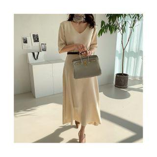 Knitted Maxi Swing Dress