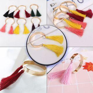 Tassel Open Bangle 5341 - Yellow - One Size