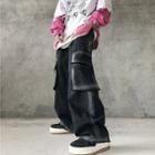 Wide-leg Cargo Jeans As Shown In Figure - One Size