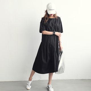 Ruffle-hem A-line Long Dress