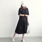 Ruffle-hem A-line Long Dress