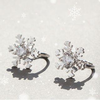 Snowflake Clip-on Earrings  - One Size