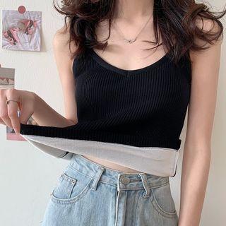 Fleece-lined Sleeveless Knit Top