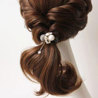 Faux Pearl & Heart Hair Tie