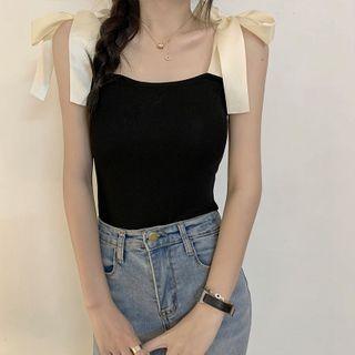Ribbon Two-tone Camisole Top