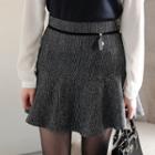 Faux-pearl Detail M Lange Knit Mini Skirt