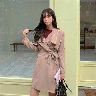 Lightweight Wrap Trench Coat & Sash