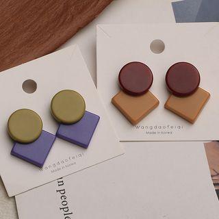 Acrylic Disc & Square Earring