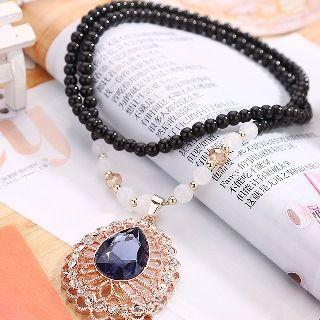 Rhinestone Animal Beaded Long Necklace