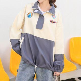 Two-tone Half-zip Jacket
