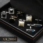 4 Pair Set: Alloy Cufflinks (various Designs) Xk2004 - 4 Pair - Silver - One Size