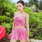 Set: Ruffled Bikini + Mini Skirt