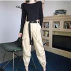 Cropped Long-sleeve T-shirt / Cargo Pants