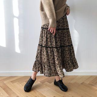 Flower Midi Skirt
