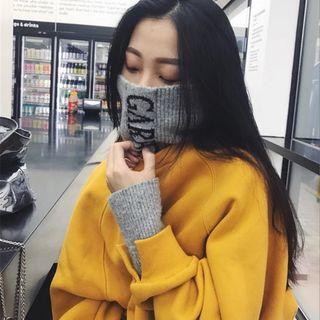Mock Two Piece Lettering Panel Pullover