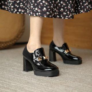 Block-heel Genuine Leather Ankle Boots