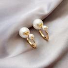 Faux Pearl Hoop Earring 1 Pair - E2120 - One Size